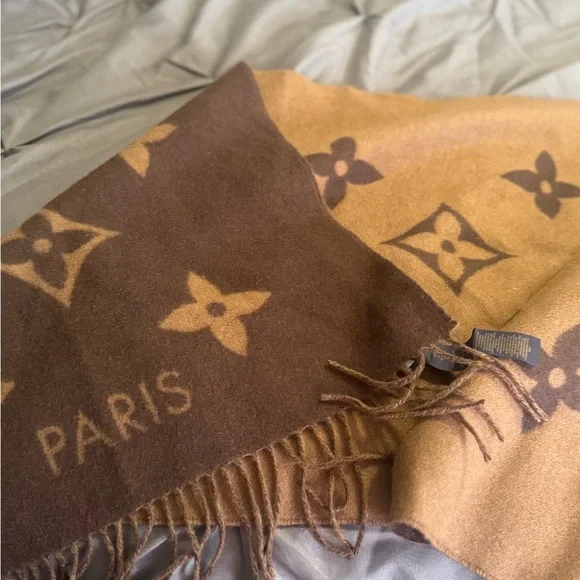 Louis Vuitton Chocolate and Caramel Monogram Scarf